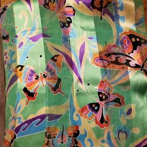 Butterfly Scarf, Retro Mod, 12 1/2" x 59"